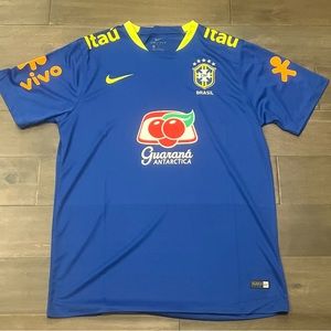 BRAZIL TRAINING SOCCER FOOTBALL GUARANA SHIRT JERSEY SIZE XL RARE